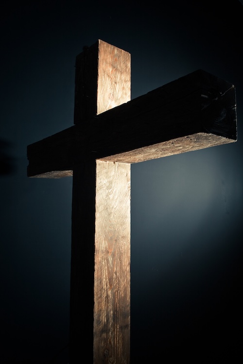 A wooden cross.