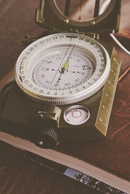 A compass, symbolizing a steady point of reference for truth.
