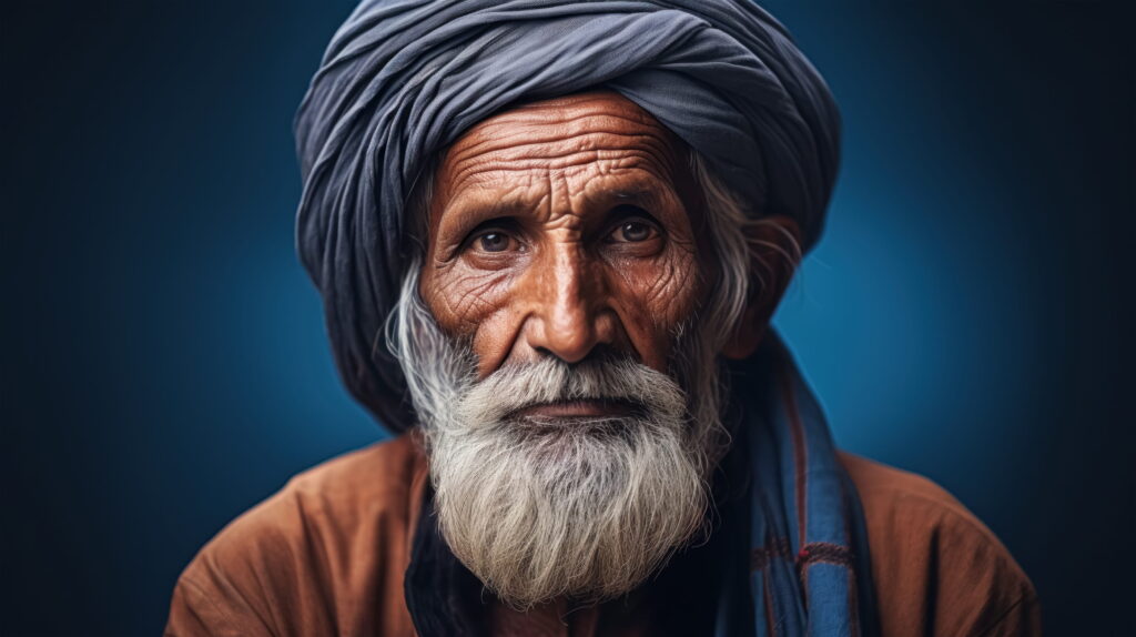 Illustration of an elderly biblical-era man reflecting how long people lived in the Bible.