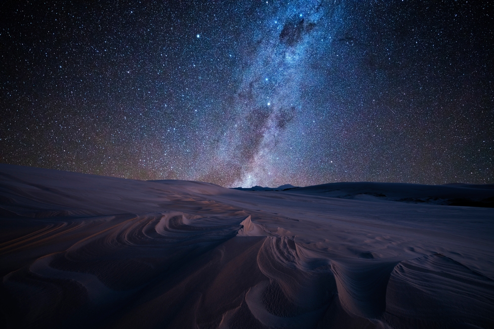 A night sky filled with stars and the Milky Way.