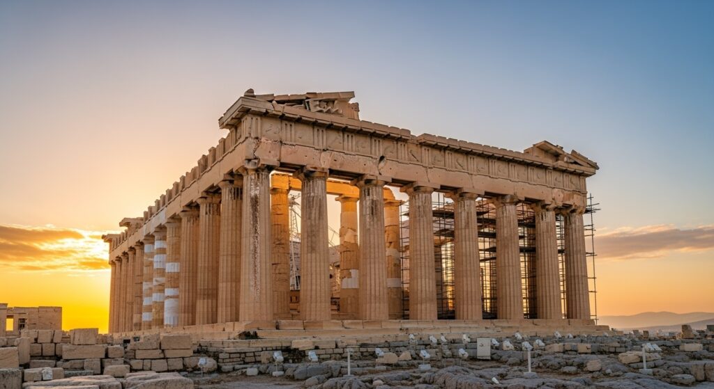 The Parthenon in Athens representing ancient philosophy and the question “is the Bible true.”