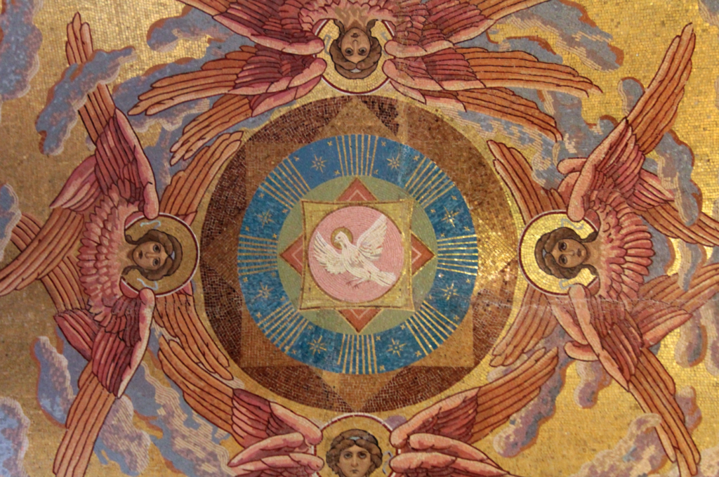 ancient artwork of angels depicting an angelic encounter